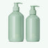 CORPUS Nº Green Aromatic Body Wash (16 fl oz) and Body Cream (10 fl oz) in matching mint green pump bottles